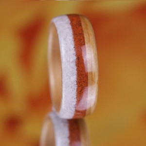 Bague "Margarine" en Sapin Terre cuite Howlite