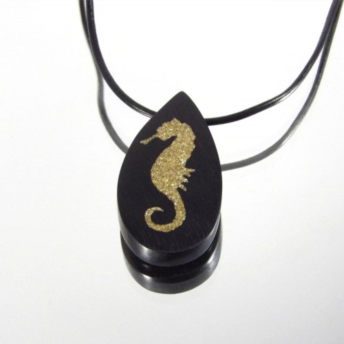 Collier pendentif Eben'or "Hypocampe"