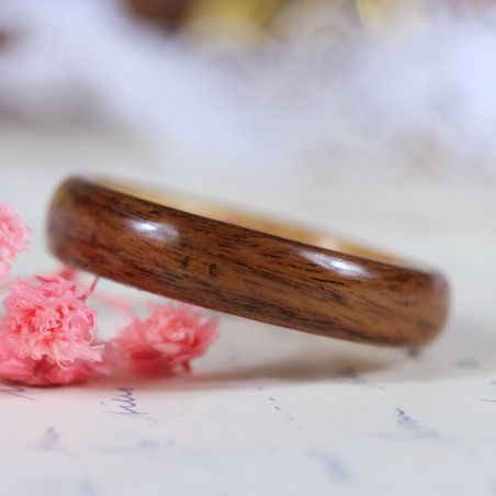 Bague en bois de Palissandre santos et Aniégré