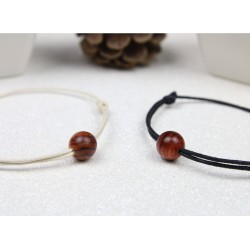 Couple de Bracelets perles en Bois de rose, bijoux en bois de qualité, perles en bois, bracelets en bois