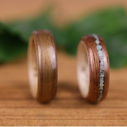 alliances en bois, bague en bois, bijoux en bois, mariage, bijoux en bois précieux