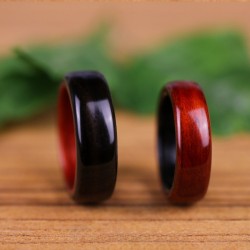 Duo d'alliances en Ebène et Padouk