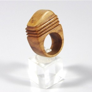 Bague en Bois tigré et Bouleau madré